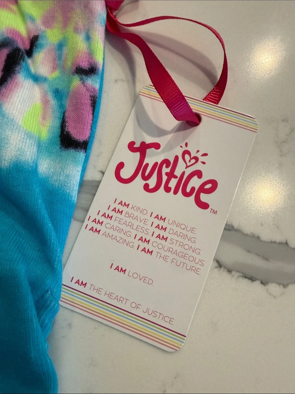 NEW! Justice Girls' Blue Tie-Dye Large Tank and Shorts Set
